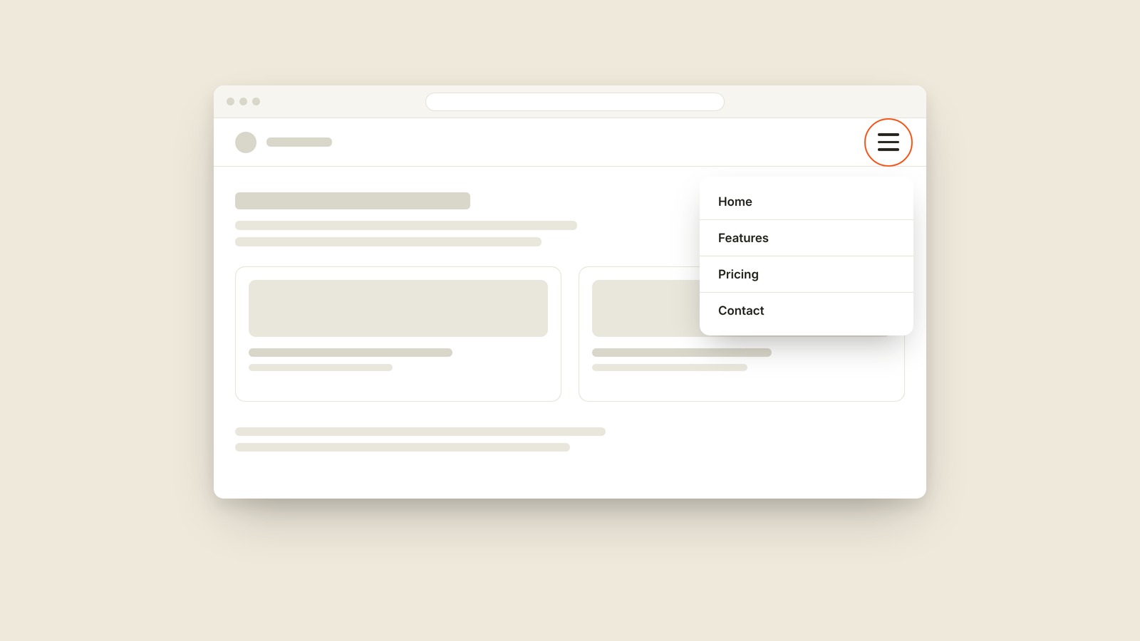 Hamburger Menu illustration