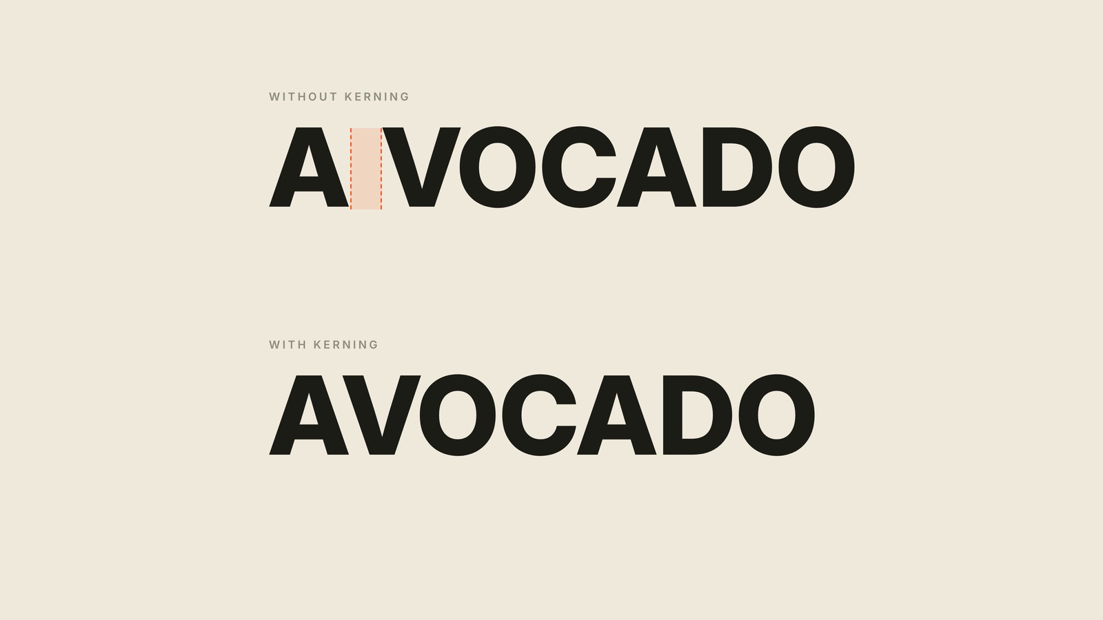 Kerning illustration