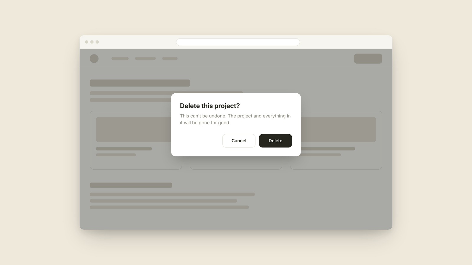 Modal illustration