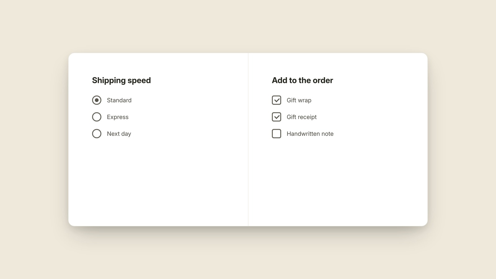 Radio Button & Checkbox illustration