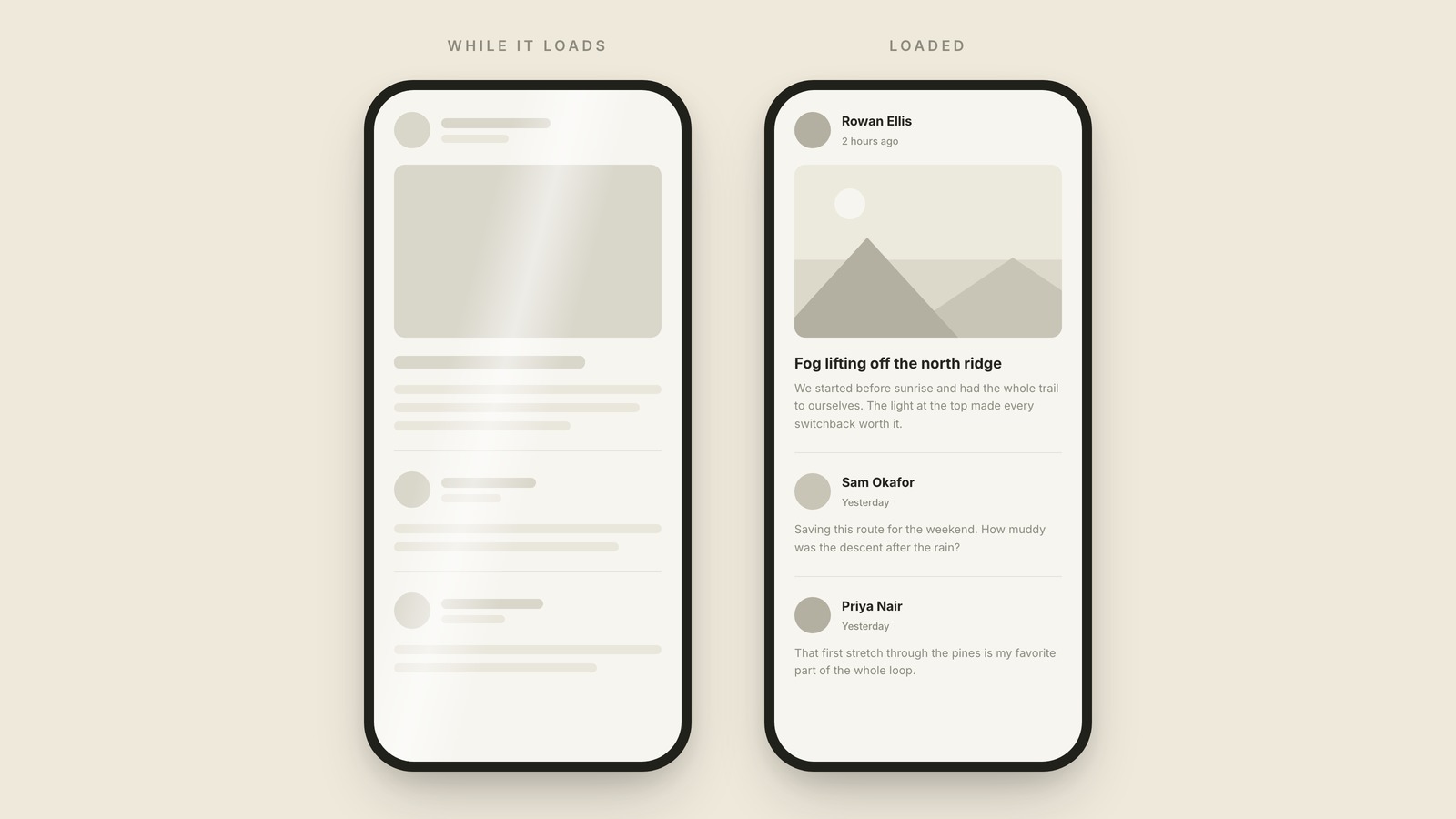 Skeleton Screen illustration